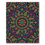 Vibrant Multicolored Paisley Floral Medallion Rug