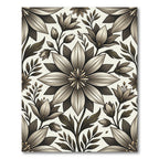 Monochromatic Floral Blossom Arrangement Rug