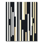 Modern Minimalist Neutral Vertical Stripe Rug