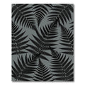 Dark Fern Leaf Silhouette Gray Rug