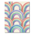 Pastel Rainbow Arched Watercolor Tapestry Rug