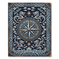 Midnight Dragon Compass Celestial Navy Rug