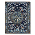 Midnight Dragon Compass Celestial Navy Rug