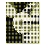 Modern Olive Green Polka Dot Abstract Rug