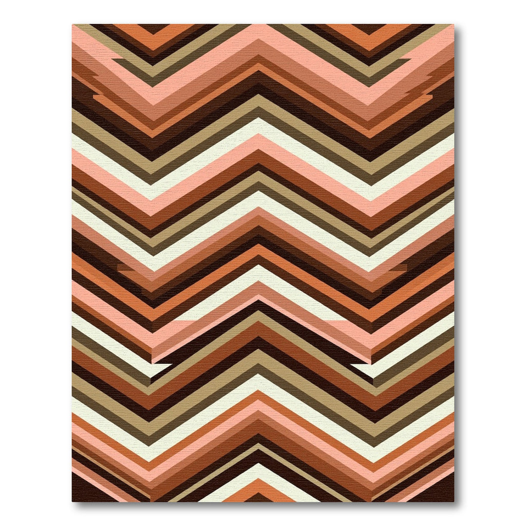 Earthy Chevron Stripes Rug
