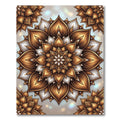 Golden Bronze Floral Medallion Rug