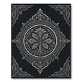 Monochromatic Ornate Floral Scrollwork Rug