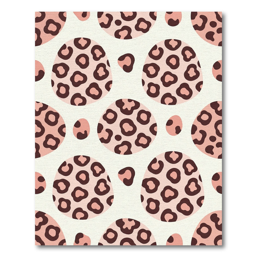 Blush Pink Leopard Spot Oval Art Rug