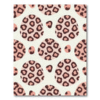 Blush Pink Leopard Spot Oval Art Rug