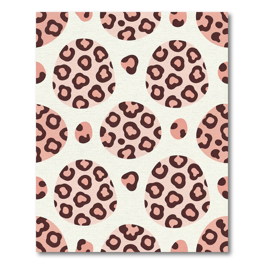 Blush Pink Leopard Spot Oval Art Rug