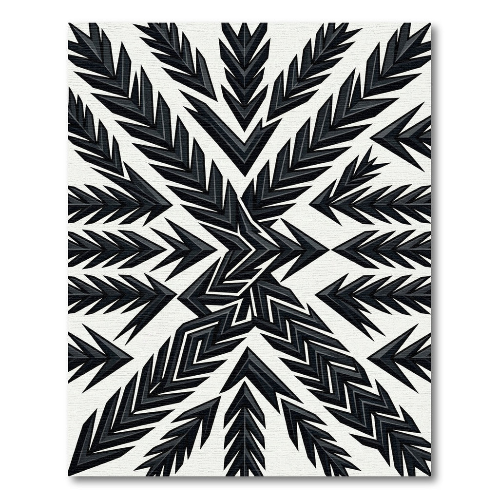 Monochrome Modern Abstract Arrow Rug