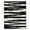 Sharp Black White Jagged Stripes Rug