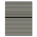 Minimalist Black and Cream Horizontal Striped Rug