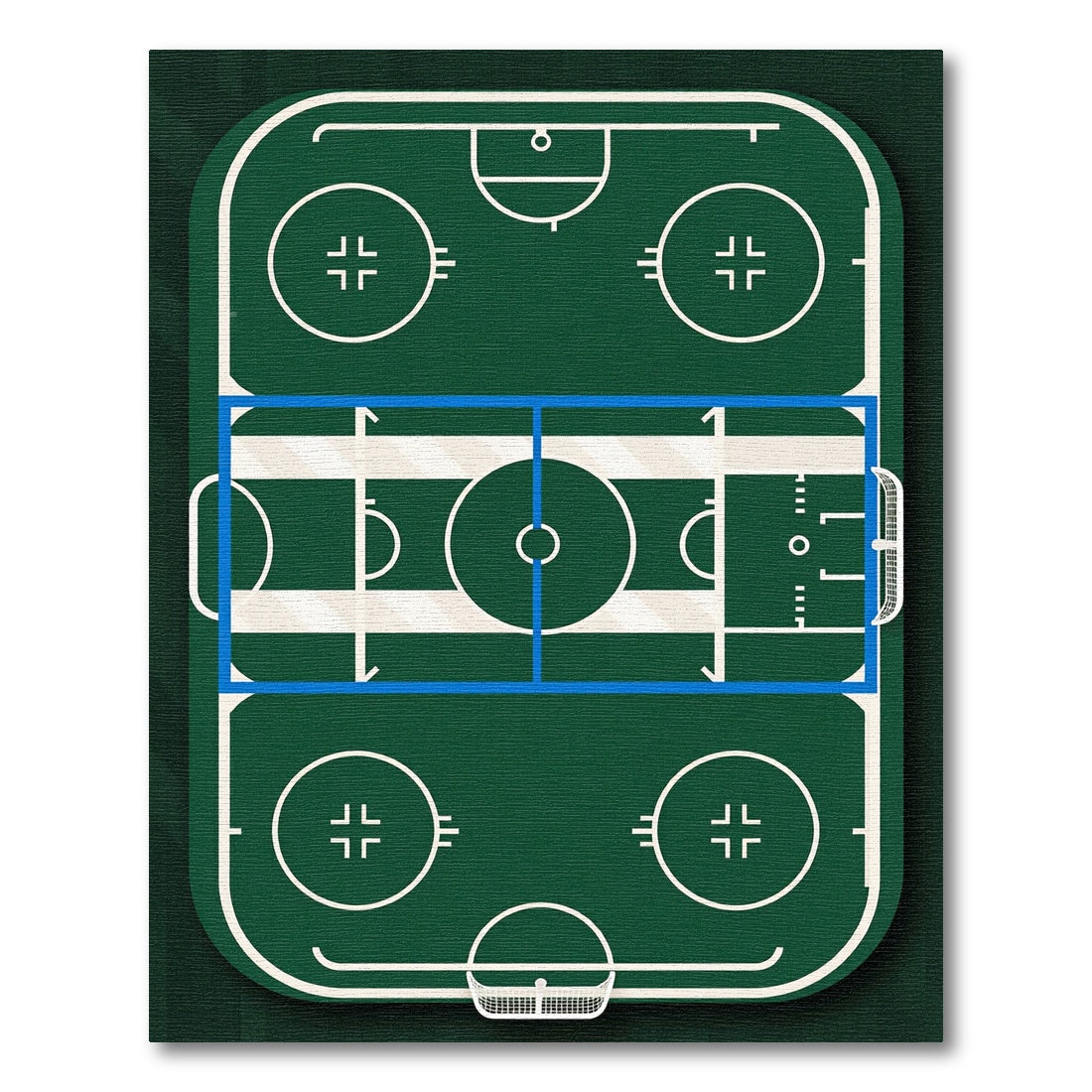 Emerald Green Athletic Field Arena Area Rug