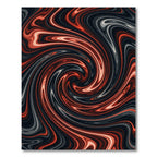 Fiery Swirl Abstract Liquid Rug