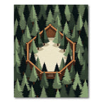 Forest Cabin Hexagonal Pine Grove Rug