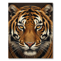 Bold Orange Striped Tiger Face Rug