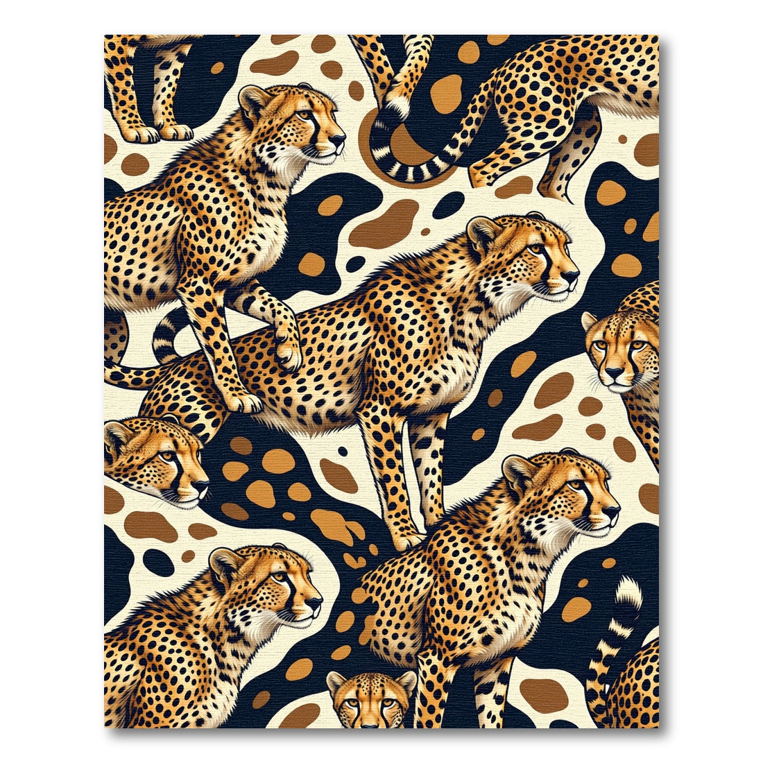 Wild African Cheetah Spotted Animal Skin Rug