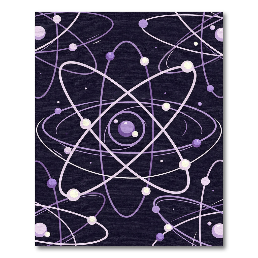 Atomic Orbit Whirlpool Lavender Design Rug