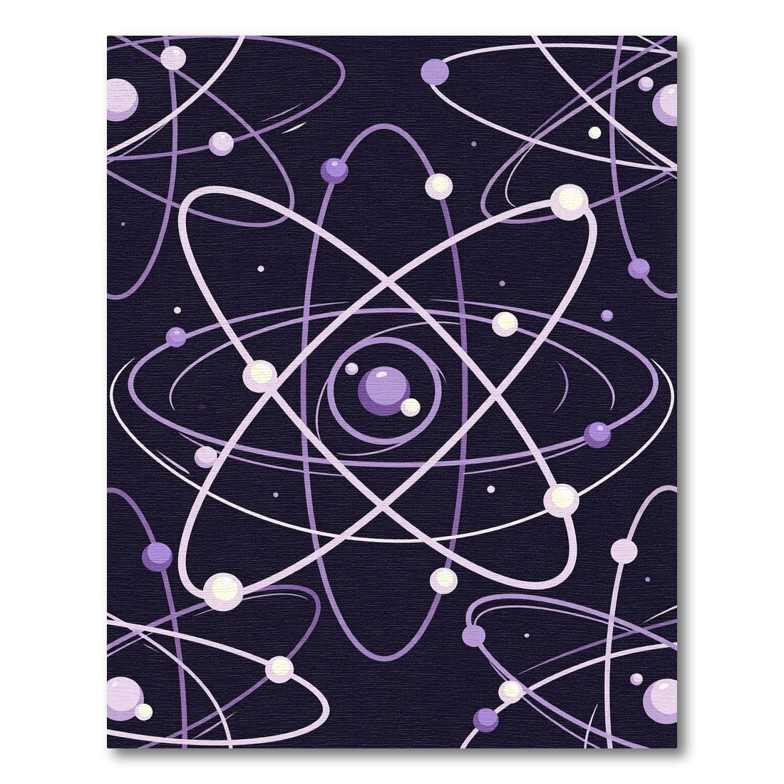 Atomic Orbit Whirlpool Lavender Design Rug
