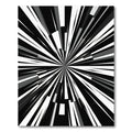 Monochrome Abstract Radial Burst Art Rug