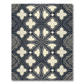 Intricate Gray Cream Geometric Quatrefoil Rug