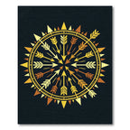 Golden Arrow Radial Sunburst Rug