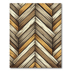 Earthy Toned Wood Grain Herringbone Rug
