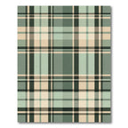 Vintage Sage Plaid Checked Grid Rug