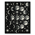 Celestial Moon Phase Starry Night Rug