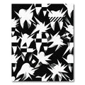 Graphic Black and White Tooth Mosaic Rug