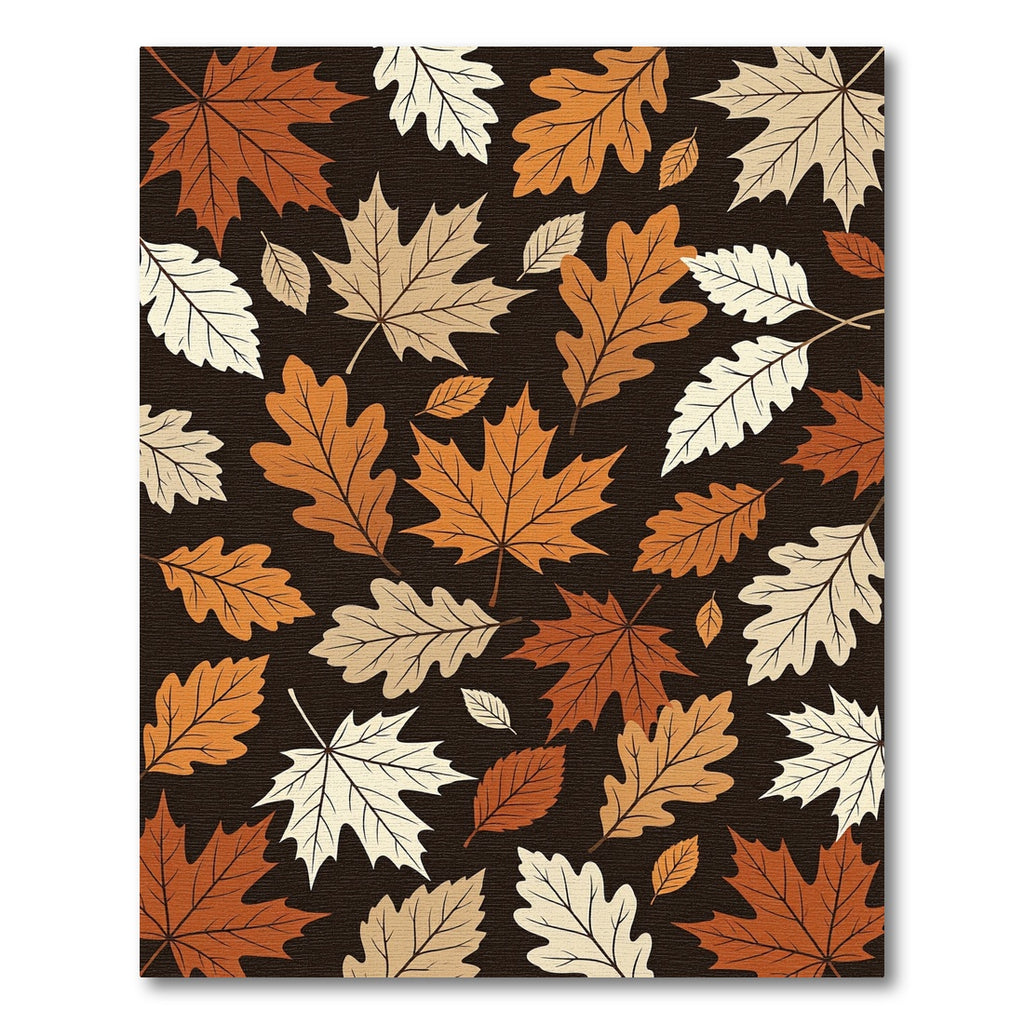 Autumn Harvest Maple Leaf Earthy Rug