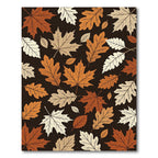 Autumn Harvest Maple Leaf Earthy Rug