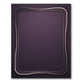 Deep Plum Curving Outline Border Rug