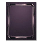 Deep Plum Curving Outline Border Rug