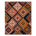 Earthy Diamond Medallion Geometric Rug