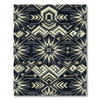 Monochrome Angular Geometric Sharp Star Rug