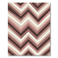Modern Pink Chevron Stripes Rug