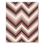 Modern Pink Chevron Stripes Rug