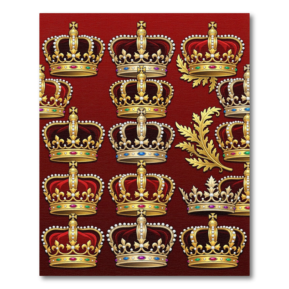 Regal Red Gold Crown Collection Rug