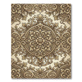Golden Floral Acanthus Scroll Rug