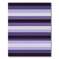 Minimalist Horizontal Lavender Purple Striped Rug