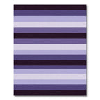 Minimalist Horizontal Lavender Purple Striped Rug