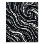 Monochromatic Swirl Marble Flow Rug