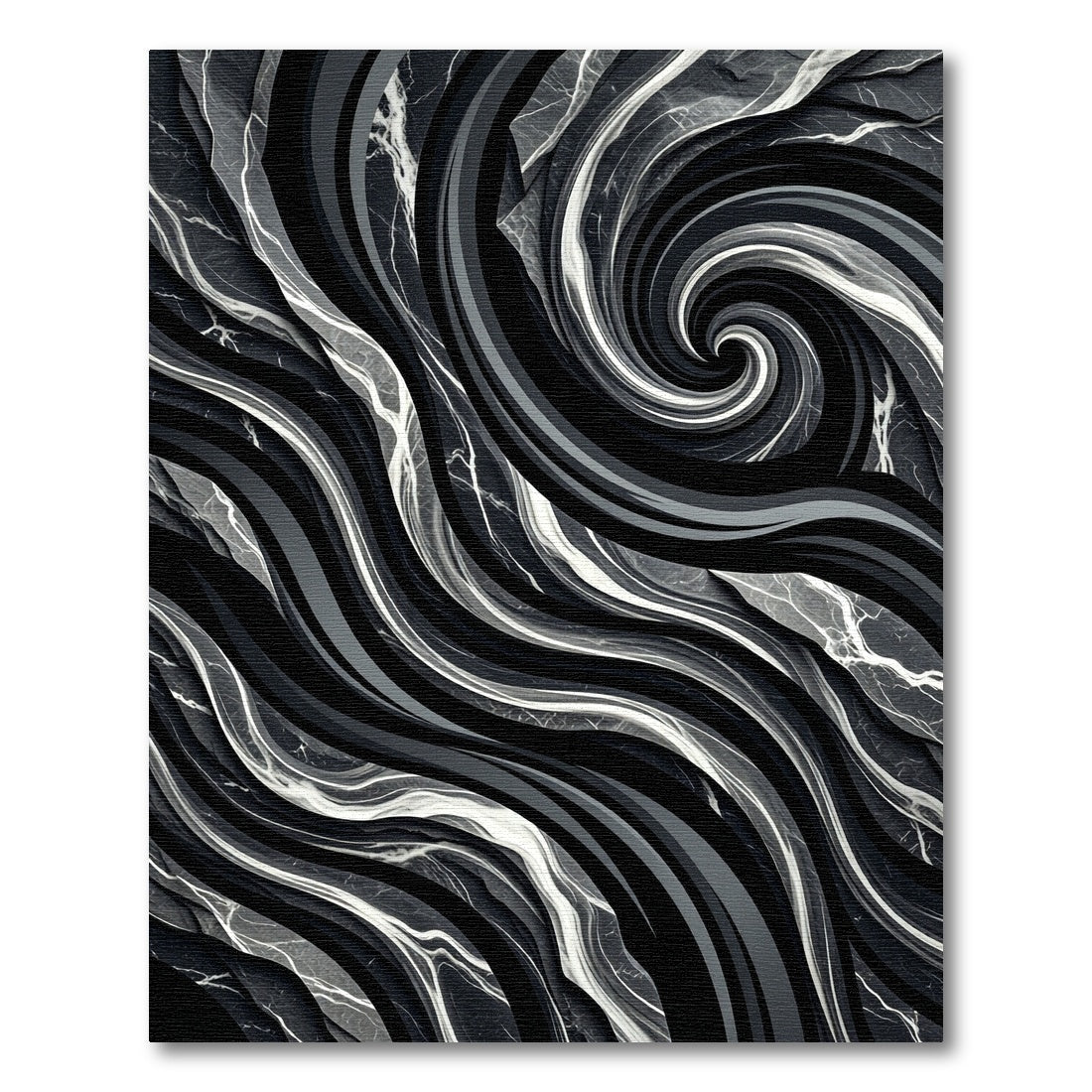 Monochromatic Swirl Marble Flow Rug