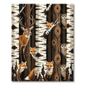 Enchanted Forest Deer Fox Owl Woodland Rug