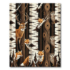 Enchanted Forest Deer Fox Owl Woodland Rug