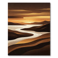 Golden Desert Landscape Sunset Rug