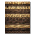 Woven Earthy Tones Horizontal Stripe Rug