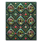 Teal Enamel Garden Diamond Lattice Rug